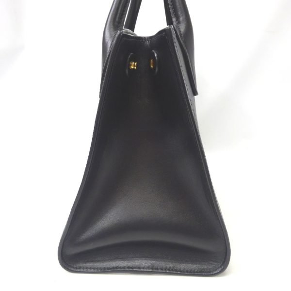 ft573801 4 Prada Monochrome Leather 2WAY Handbag Black