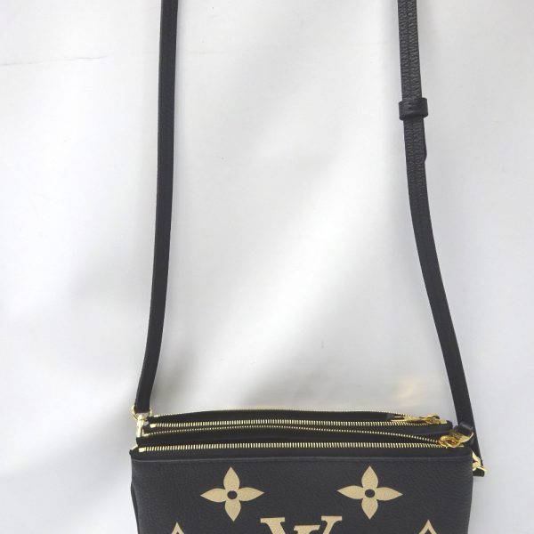 ft584221 4 Louis Vuitton Bicolor Monogram Empreinte Pochette Shoulder Bag Black