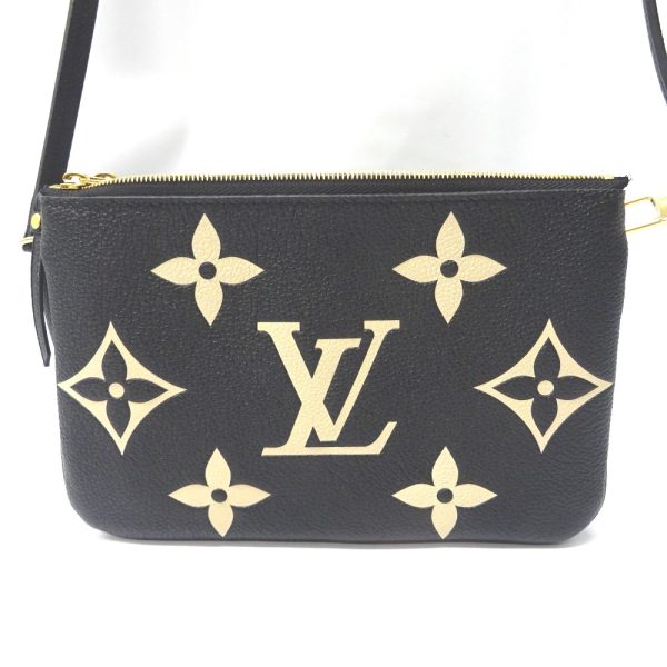 ft584221 5 Louis Vuitton Bicolor Monogram Empreinte Pochette Shoulder Bag Black