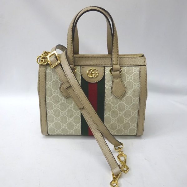 ft602631 3 Gucci PVC Leather Leather 2WAY Hand Shoulder Bag White