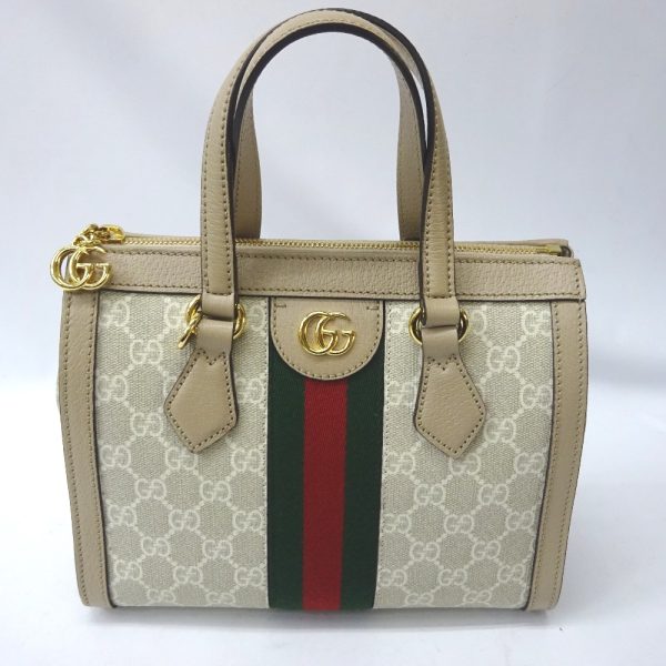 ft602631 4 Gucci PVC Leather Leather 2WAY Hand Shoulder Bag White