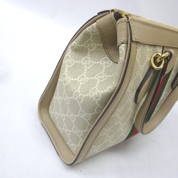 ft602631 7 Gucci PVC Leather Leather 2WAY Hand Shoulder Bag White