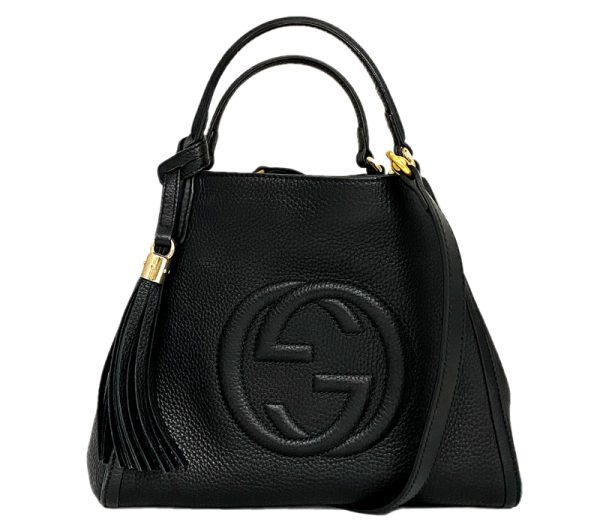 g1 Gucci Soho leather 2WAY Shoulder Bag Black