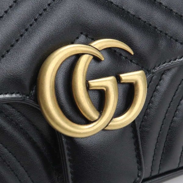 guc446744011 2 Gucci GG Marmont 20 Shoulder Bag Black