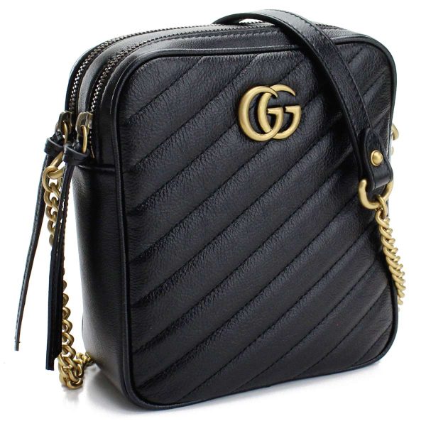 guc550155021 1 Gucci GG Marmont 20 Womens Shoulder Bag Black