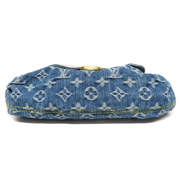 h2200575 4 Louis Vuitton Mini Pleaty Monogram Denim Jacquard Weave Blue Handbag