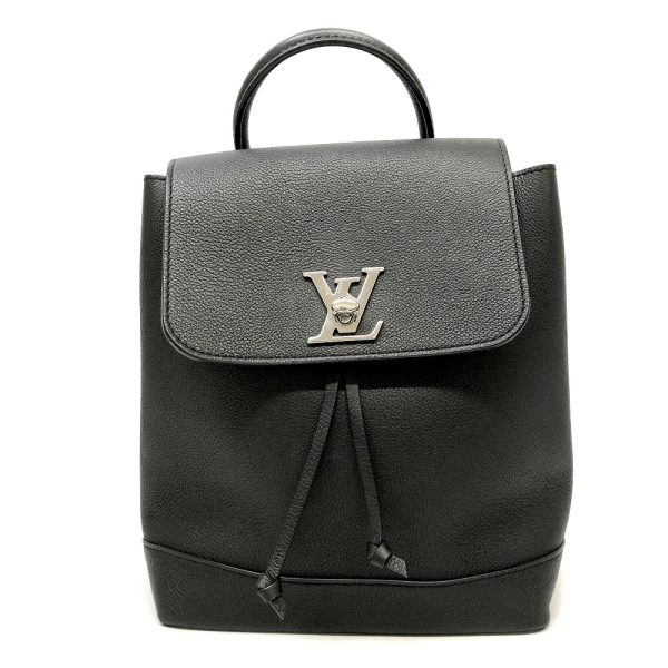 h2203794 1 Louis Vuitton Lockme Rock Me Backpack Rucksack Noir Taurillon Leather Black