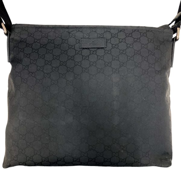 i23 2099 2 Gucci Zipper Closure Crossbody Shoulder Bag Black