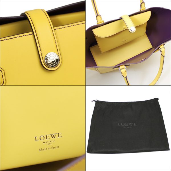 img61746252 Loewe Calfskin Tote Bag Pouch Yellow