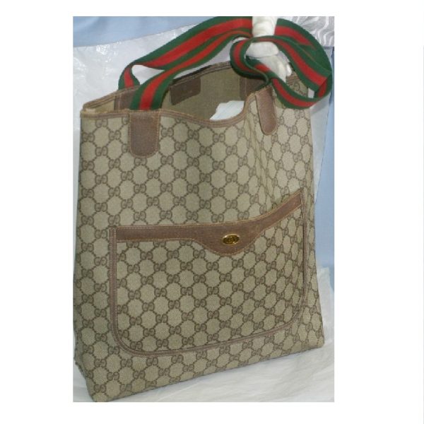 imgrc0068624418 Gucci GG Pattern Shoulder Tote Bag Brown