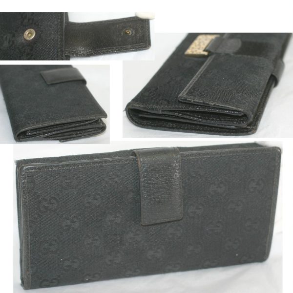 imgrc0071142490 Gucci GG Pattern Long Wallet Black