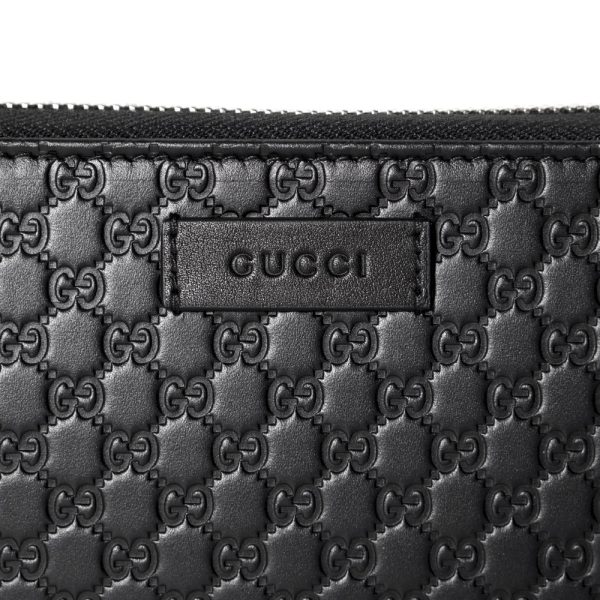 imgrc0076502201 Gucci Micro Guccissima Leather Zip Around Long Wallet Black