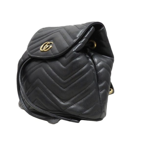 imgrc0077388296 Gucci GG Marmont Backpack Leather Rucksack Black