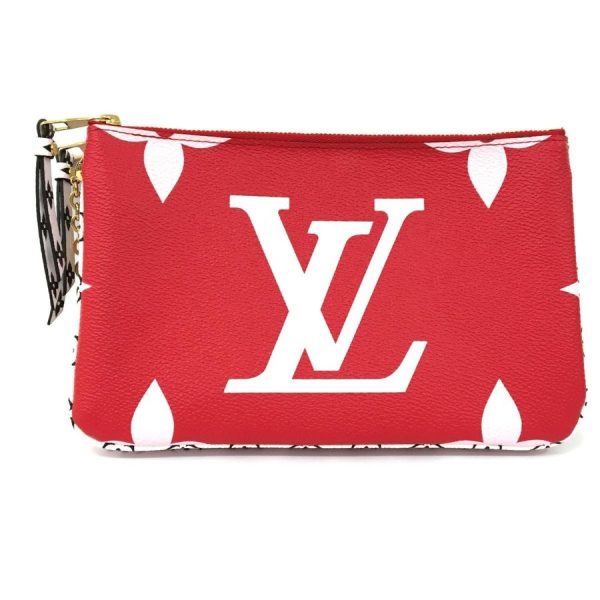 imgrc0077611324 Louis Vuitton Pochette Double Zip Giant Monogram Shoulder Bag Red