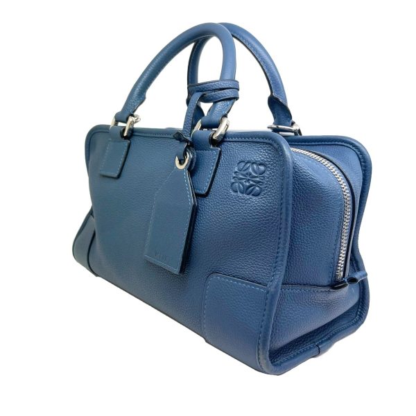 imgrc0077679569 Loewe Amazona 28 2WAY Handbag Leather Blue Gray