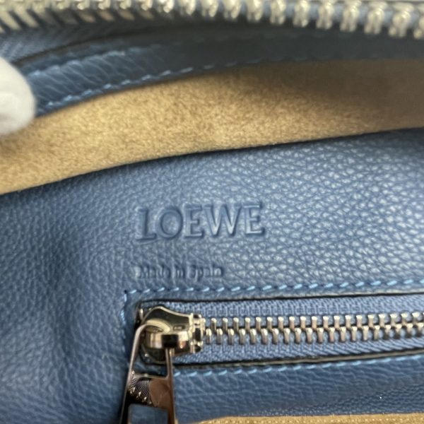 imgrc0077679573 Loewe Amazona 28 2WAY Handbag Leather Blue Gray