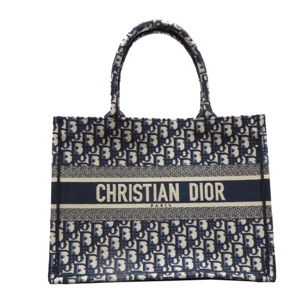 imgrc0078125821 Christian Dior Book Tote Bag Canvas Blue