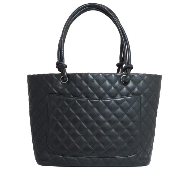 imgrc0078182599 Chanel Cambon Line Large Leather Tote Bag Black