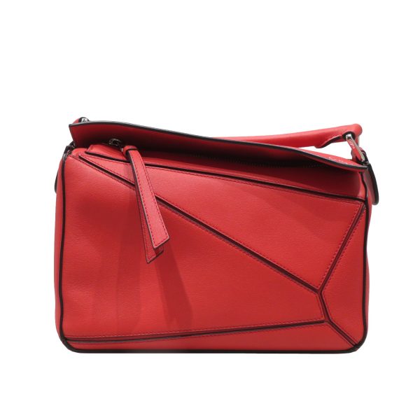 imgrc0078384434 Loewe Puzzle Small Classic Calfskin Handbag Red