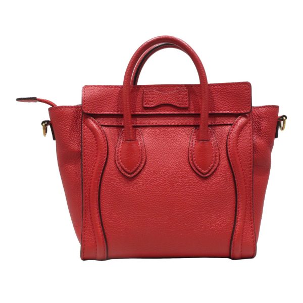 imgrc0078387682 Celine Luggage Nano Handbag Leather Tote Bag Red