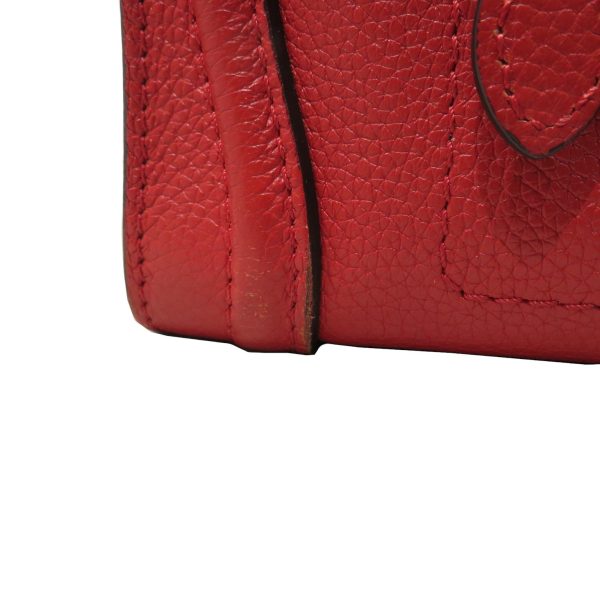 imgrc0078387695 Celine Luggage Nano Handbag Leather Tote Bag Red