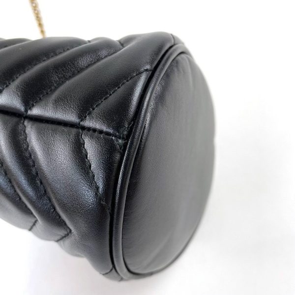 imgrc0078764385 Gucci GG Marmont Mini Bucket Bag Calfskin Shoulder Bag Black