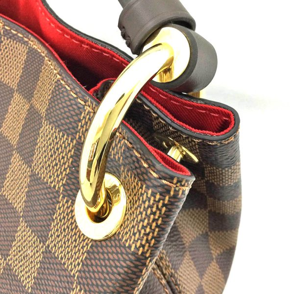 imgrc0079844524 Louis Vuitton Graceful MM Damier Ebene PVC Handbag Shoulder Bag Brown