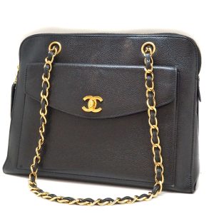 imgrc0080404439 Celine Plain Black Leather Shoulder Bag