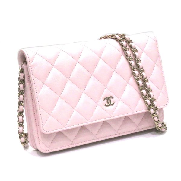 imgrc0080731174 Chanel Classic Chain Wallet Caviar Skin Shoulder Bag Light Pink