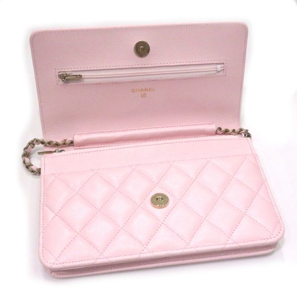 imgrc0080731181 Chanel Classic Chain Wallet Caviar Skin Shoulder Bag Light Pink