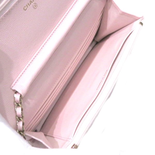 imgrc0080731183 Chanel Classic Chain Wallet Caviar Skin Shoulder Bag Light Pink