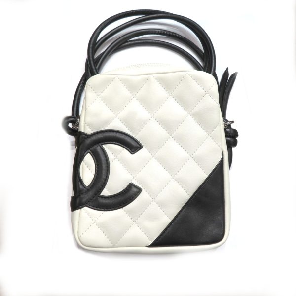 imgrc0081340207 Chanel Cambon Line Small Pochette Shoulder Bag White