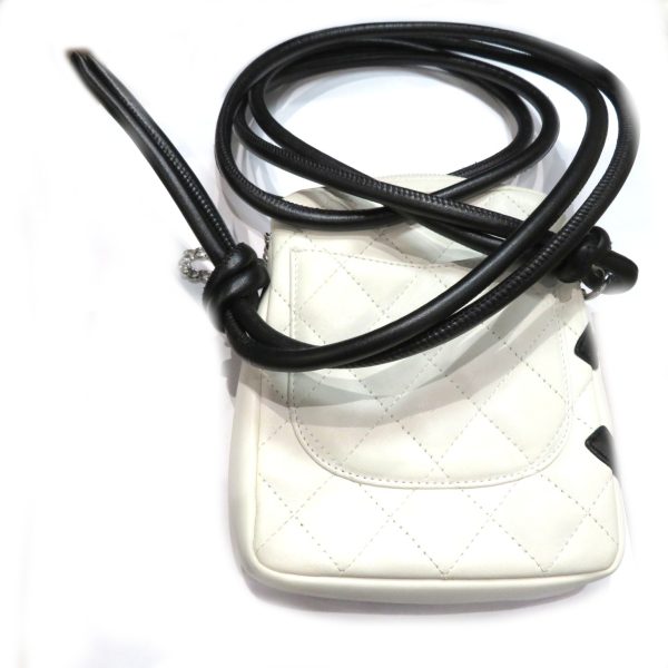 imgrc0081340208 Chanel Cambon Line Small Pochette Shoulder Bag White