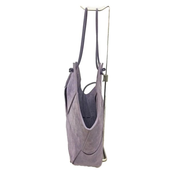 imgrc0081818663 Bottega Veneta Medium Intreccio Suede Tote Bag Calfskin Handbag Lavender Purple