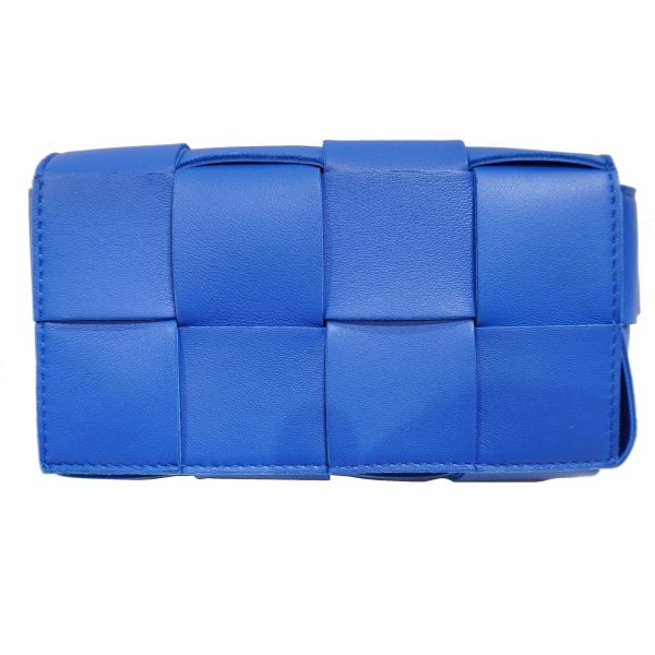 imgrc0082117383 Bottega Veneta Cassette Belt Bag Buffalo Skin Waist Bag Blue