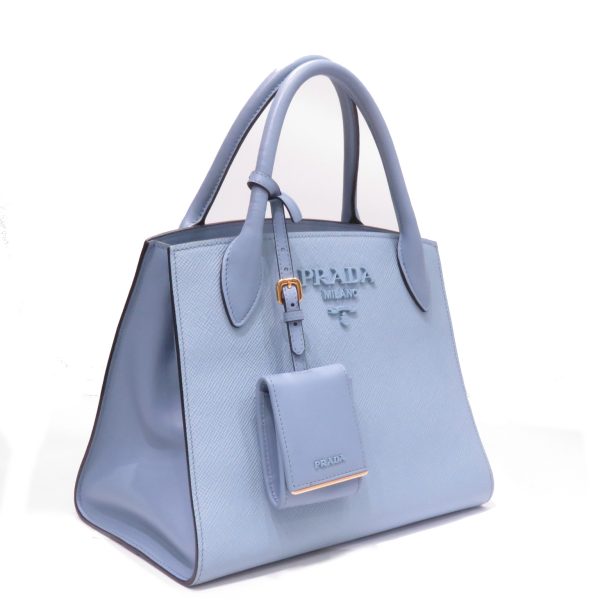 imgrc0082212096 Prada Monochrome Mini Handbag Leather Tote Bag Blue