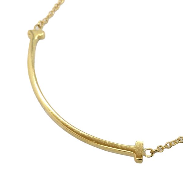 imgrc0082244551 Tiffany Co T Smile 46cm Small Pendant AU750 YG Necklace Yellow Gold