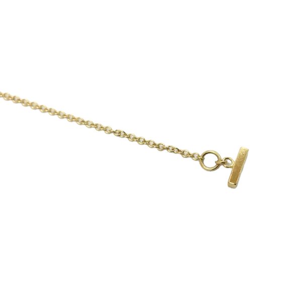 imgrc0082244555 Tiffany Co T Smile 46cm Small Pendant AU750 YG Necklace Yellow Gold