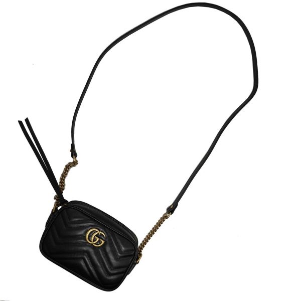 imgrc0082395584 Gucci Marmont Quilted Leather Shoulder Bag Black