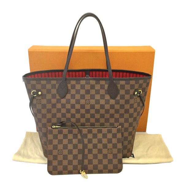 imgrc0082470683 Louis Vuitton Neverfull MM Damier Ebene Tote Bag Shoulder Bag Brown