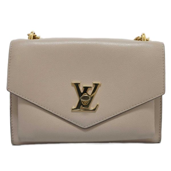 imgrc0082821085 Louis Vuitton My Lock Me Chain Shoulder Bag Greige Grained Calf Leather