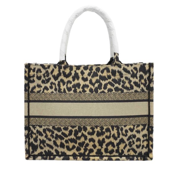 imgrc0083004633 Christian Dior Book Tote Medium Canvas Handbag Tote Bag Leopard Pattern