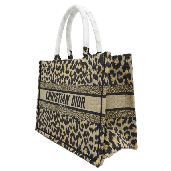 imgrc0083004637 Christian Dior Book Tote Medium Canvas Handbag Tote Bag Leopard Pattern