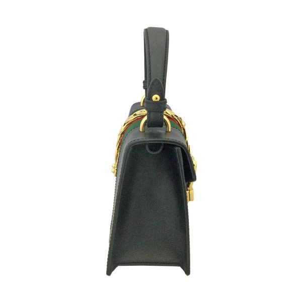 imgrc0083182612 Gucci Sylvie 2 Way Shoulder Bag Leather Handbag Black