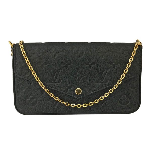 imgrc0083249648 1 Louis Vuitton Pochette Felicie Monogram Empreinte Chain Shoulder Bag Clutch Bag Noir Black