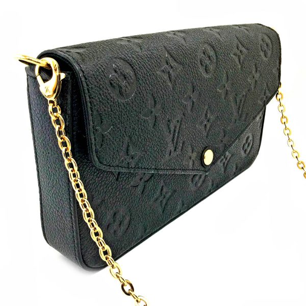imgrc0083249651 Louis Vuitton Pochette Felicie Monogram Empreinte Chain Shoulder Bag Clutch Bag Noir Black