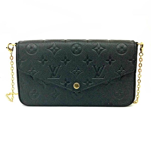 imgrc0083249652 Louis Vuitton Pochette Felicie Monogram Empreinte Chain Shoulder Bag Clutch Bag Noir Black