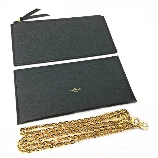 imgrc0083249663 Louis Vuitton Pochette Felicie Monogram Empreinte Chain Shoulder Bag Clutch Bag Noir Black