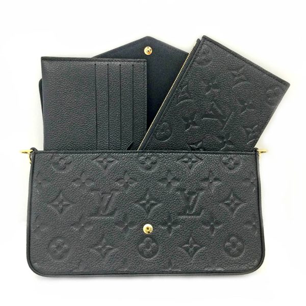 imgrc0083249664 Louis Vuitton Pochette Felicie Monogram Empreinte Chain Shoulder Bag Clutch Bag Noir Black