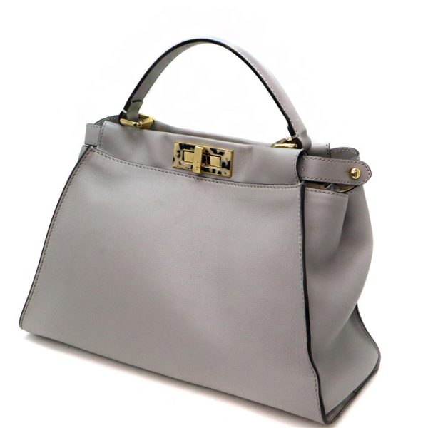 imgrc0083570858 Fendi Peekaboo Leather Hand bag Grey